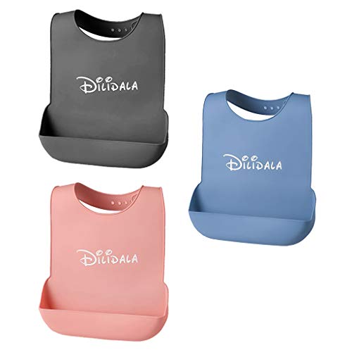 Jilin Babador unissex para adultos, à prova d'água, de silicone, antióleo, para idosos, materiais a