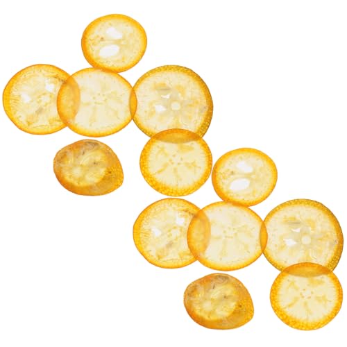 Alipis 12 Tranches de Fruits Séchés et Pressés Orange Faites la Main, Matériau Naturel, Couleur Vive, Fabrication de Bijoux en Résine et Marque-pages