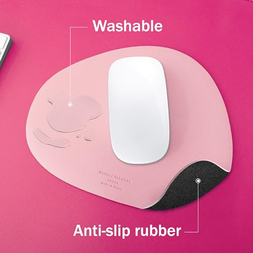 Image of GREEDY FARMERS Mouse pad, Non-Slip Washable Waterproof Computer Mouse pad (Blush Pink)