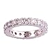 Psiroy 925 Sterling Silver Plated Created White Topaz Filled Eternity Stacking Ring Band Size 12