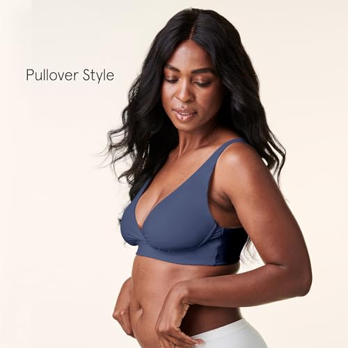 Image of Bravado Designs Everyday Bralette, Maternity Bras & Nursing Bras for Breastfeeding, Women's Wireless, Pregnancy Sleep Bra, Dusk, Small
