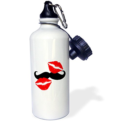 3dRose n Hers-Sports Botella de agua, 21oz (wb_62037_1), aluminio, color blanco