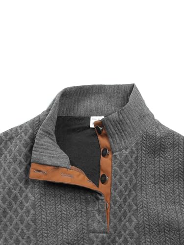 Icelandic Sweater Men,Mens Sweater with Elbow Patches,Vintage Pullover Collar Sweater3