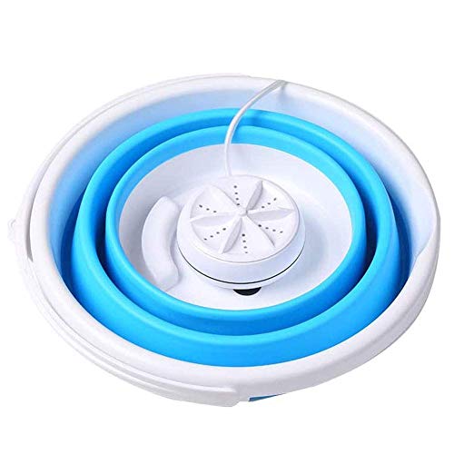 Tragbare Mini-Waschmaschine mit 5 l / 10 l Klappwanne Faltbare persönliche kompakte Ultraschallturbinen Rotierende Waschmaschine USB-betriebene