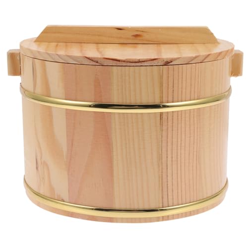 Récipient de cuisson du riz en bois naturel pour repas de famille convivial