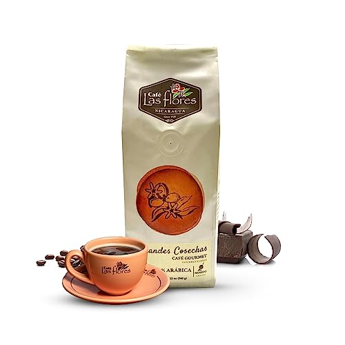 Café Las Flores Grandes Cosechas Coffee Beans, Ground Coffee Medium Roast, Nicaragua’s Premium Gourmet Coffee, Made of Pure and Premium Arabica Beans, Balanced Body, Chocolate Undertone, 12 oz. Café Las Flores Grandes Cosechas Coffee Beans, Ground Coffee Medium Roast, Nicaragua’s Premium Gourmet Coffee, Made of Pure and Premium Arabica Beans, Balanced Body, Chocolate Undertone, 12 oz.