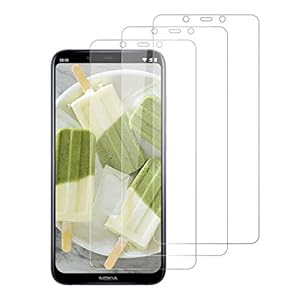 X-Dision [3 Stuks] Compatibel met Nokia 8.1 Scherm Beschermer,2.5D Beschermfolie[9H Hardheid,Case Vriendelijk,Breukvast]Premium Accessoires Gehard Glasfolie