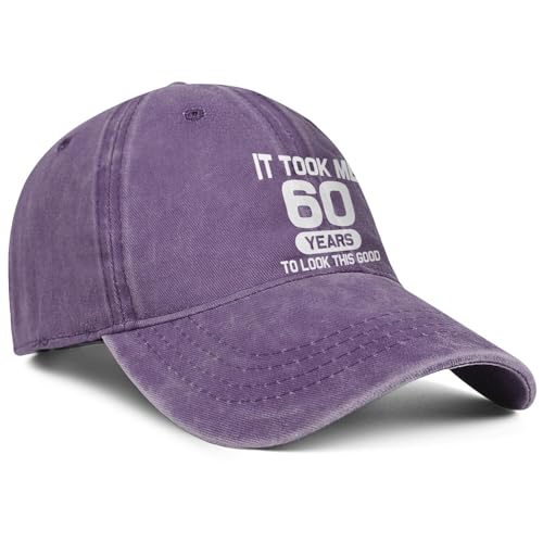 Image of 60th Birthday Gifts for Men Women 60 Year Old Gifts Decorations Took Me 60 Years to Look This Good Washed Cotton Hat