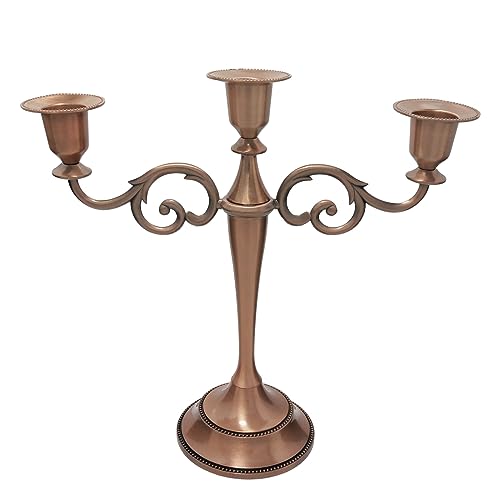 Halloween Copper 3 Arm Candelabra Candlesticks for Home Decor
