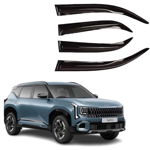 Image of Premium Non-Breakable Car Window Door Visor /Rain Guard /Wind Deflector Compatible for (Kia Seltos 2026)
