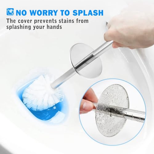 Brosse de toilette blanche avec support en lot de 4 pièces pour la maison