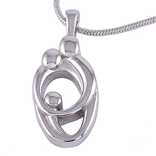 Urns UK Design Chelsea 71 funéraire pour Cendres Bijoux Pendentif avec chaîne en Acier, Argent Cover