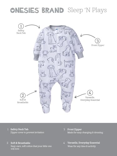 Image of Onesies Brand Baby Boys' 4-pack Sleep 'N Play Footies