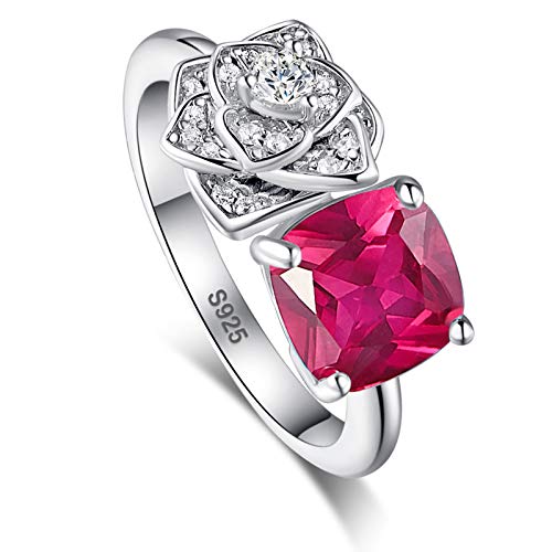 925 Sterling Silver Ring for Women Flower Shaped Engagement Promise Ring Band