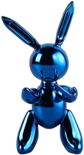 Okian Balloon Rabbit Statue Home Decor Sculpture Figurine 8" Height (Blue)