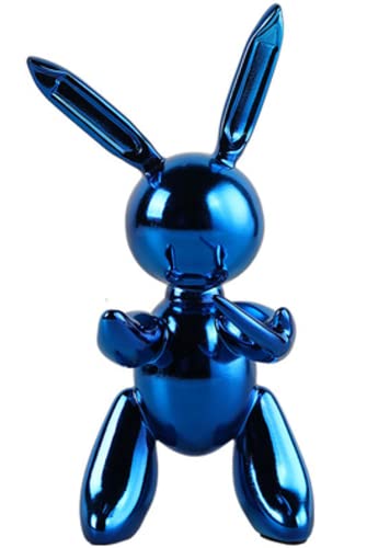 Okian Balloon Rabbit Statue Home Decor Sculpture Figurine 8" Height (Blue) #TOP3