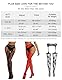 comeondear Sexy Strumpfhosen für Damen Netzstrumpfhosen Übergröße Fishnet Stockings Dessous Unterwäsche Curvy Große Größen Strapsstrümpfe Spitze Strapsstrumpfhosen Lingerie Women(Rot,3XL-5XL)