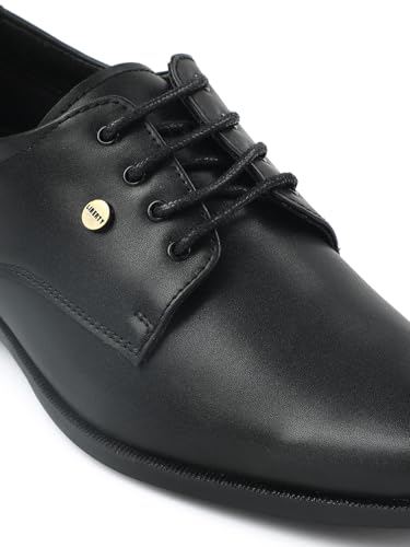Image of Liberty Fortune BENSTOCK1E - Formal Lacing Derby Shoes for Men, Black, Tan - Cushioned & Non-Slip - Business, Wedding, Office Wear - Stylish Shoes for Men Formal