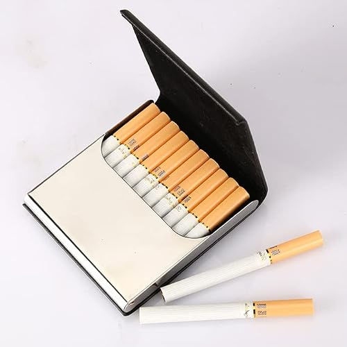 Jeanoko Boîte de rangement magnétique pour 10 cigarettes de taille standard - Noir