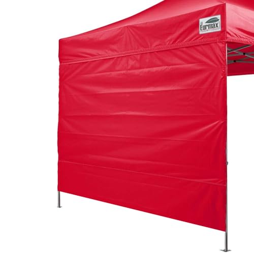 Image of Eurmax USA 10x6.25 Pop Up Canopy SunWall-UV Protection for Tents,Blocks Sunlight&Wind,Water Resistant Side Wall Only,Easy Hook & Loop Installation,Fit for 10FT Straight Leg Shelters&Gazebo,Red