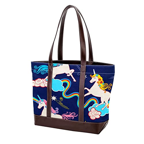 Sac à main licorne dessin animé pour femmes et fillettes idéal pour l'école et sorties