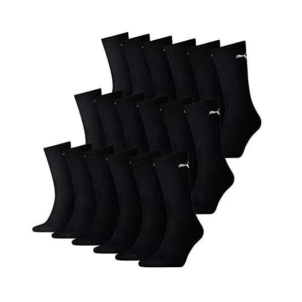 PUMA 18 Paar Socken Cush Crew Sportsocken Tennis Socken Unisex