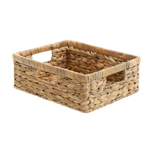 Image of StorageWorks Water Hyacinth Pantry Baskets for Organizing, Natural, 1-Pack