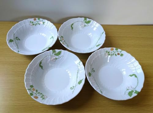 Ginori Fiori Verdi Fruit Saucer, 5.9 inches (15 cm), 4 Pieces