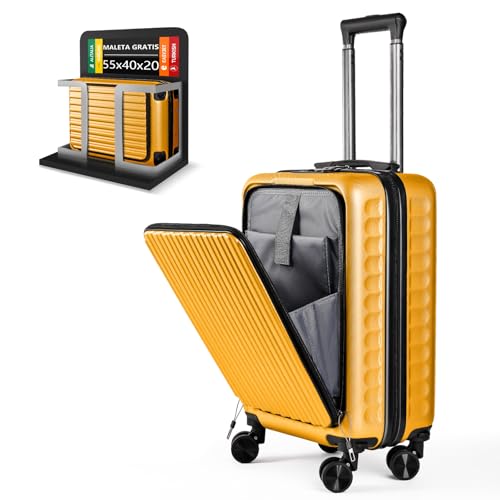 ARTREE Maleta de Cabina 52x35x20cm,ABS Material Trolley Rígida Expandible, con Ruedas giratorias Desmontables,Cerradura combinación,Ideal como Equipaje de Mano para Iberia, Vueling o Easyjet ARTREE Maleta de Cabina 52x35x20cm,ABS Material Trolley Rígida Expandible, con Ruedas giratorias Desmontables,Cerradura combinación,Ideal como Equipaje de Mano para Iberia, Vueling o Easyjet