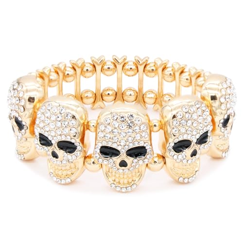 Lavencious Skull Stretch Bracelet Elastic Band Party Jewelry for Women 7