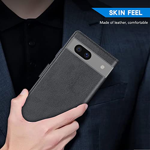 Image of ZZXX for Google Pixel 7a Wallet Case Magnetic Closure 6.1 inch,Grey