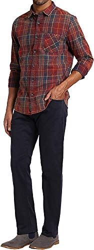 Mavi Zach Men's Straight Leg Pants, Regular Rise Twill Pants for Men, Dark Navy Twill, Dark Blue Work Pants, 30 x 304