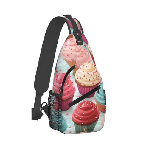 Mochila de pecho ajustable para senderismo unisex negra miniatura 1