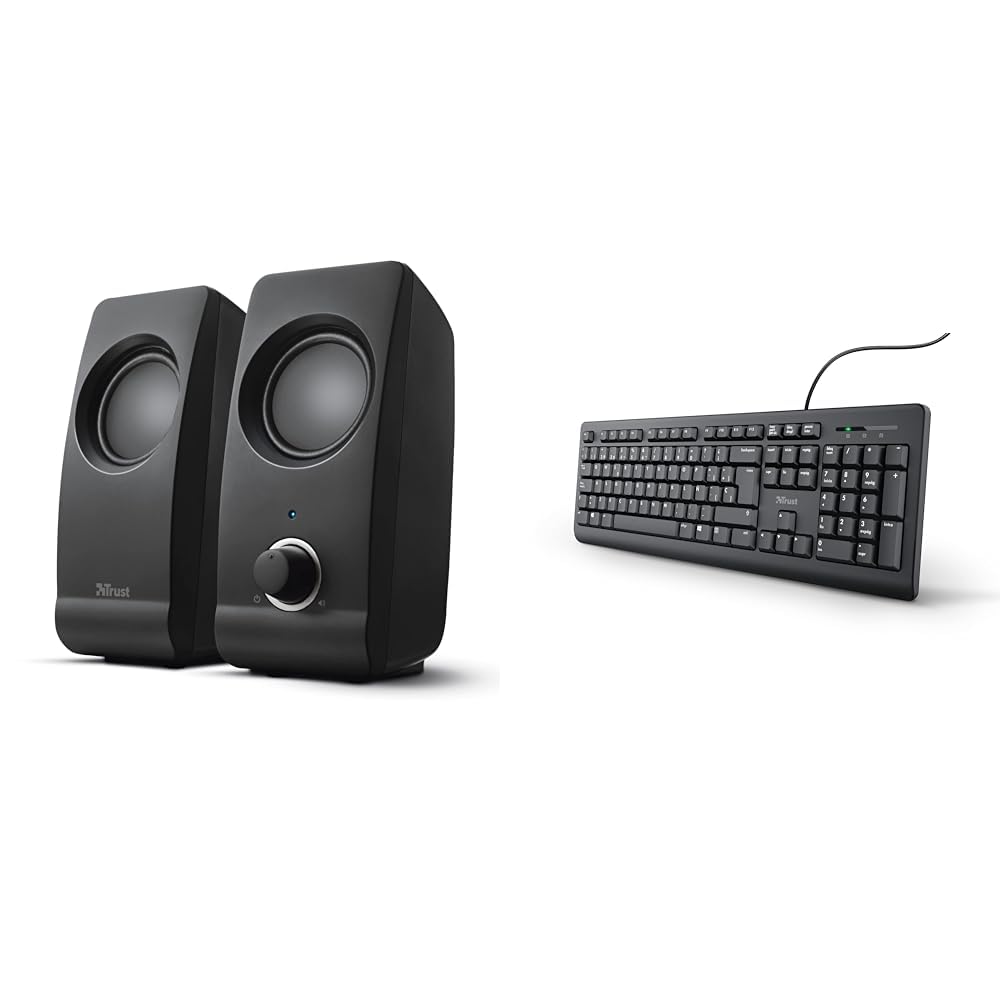 Altavoces con jack de 3.5 mm y teclado QWERTY ideal para trabajar cómodamente desde casa 8