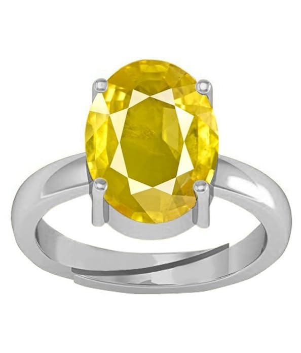 kirti sales 11.25 Ratti 10.00 Carat Unheated and Untreated AA++ Quality Natural Yellow Sapphire Stone Adjustable Ring for Men and Women's-picture-29