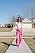 Arshiner Girls Pink Floral Fashion Outfit, Puff Sleeve Top & Wide Leg High Waisted Pants 13-14 Years