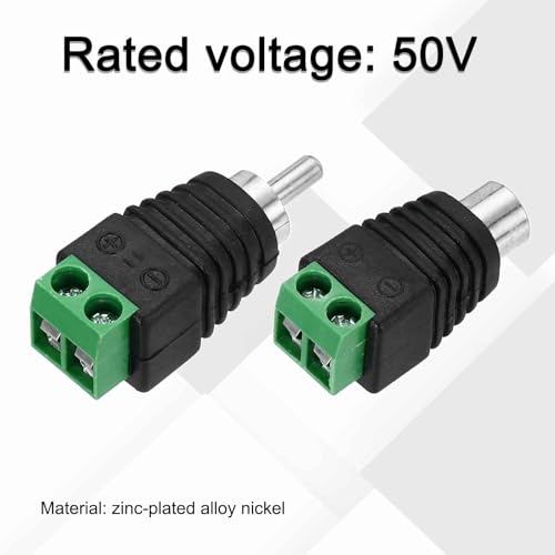 Cable de altavoz de audio RCA macho hembra MECCANIXITY conector de terminal de tornillo 4