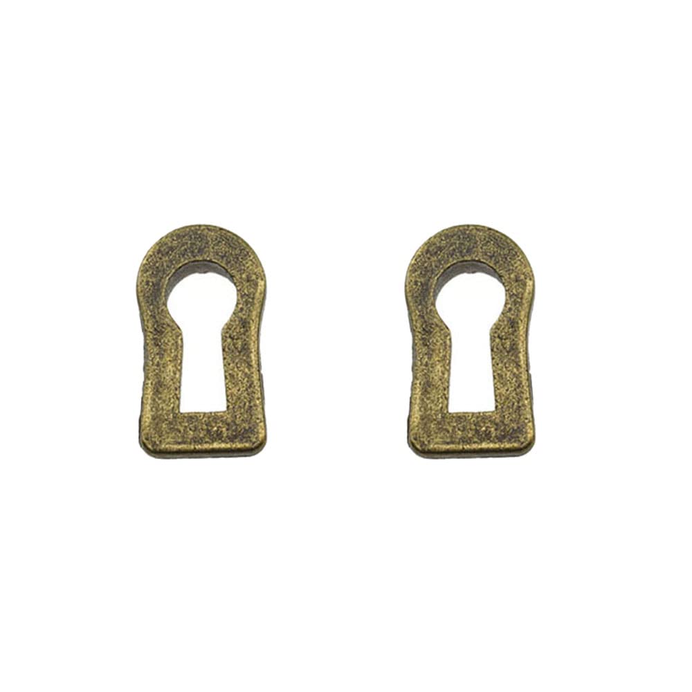 Hao Pro20.4mm Diameter Keyhole Covers Authentic Antique Style Extra Protection Well Machined No Burrs Durable Finish Quality Alloy Brown 2 Pieces for Vintage Retro Dressers Drawers Closets Door
