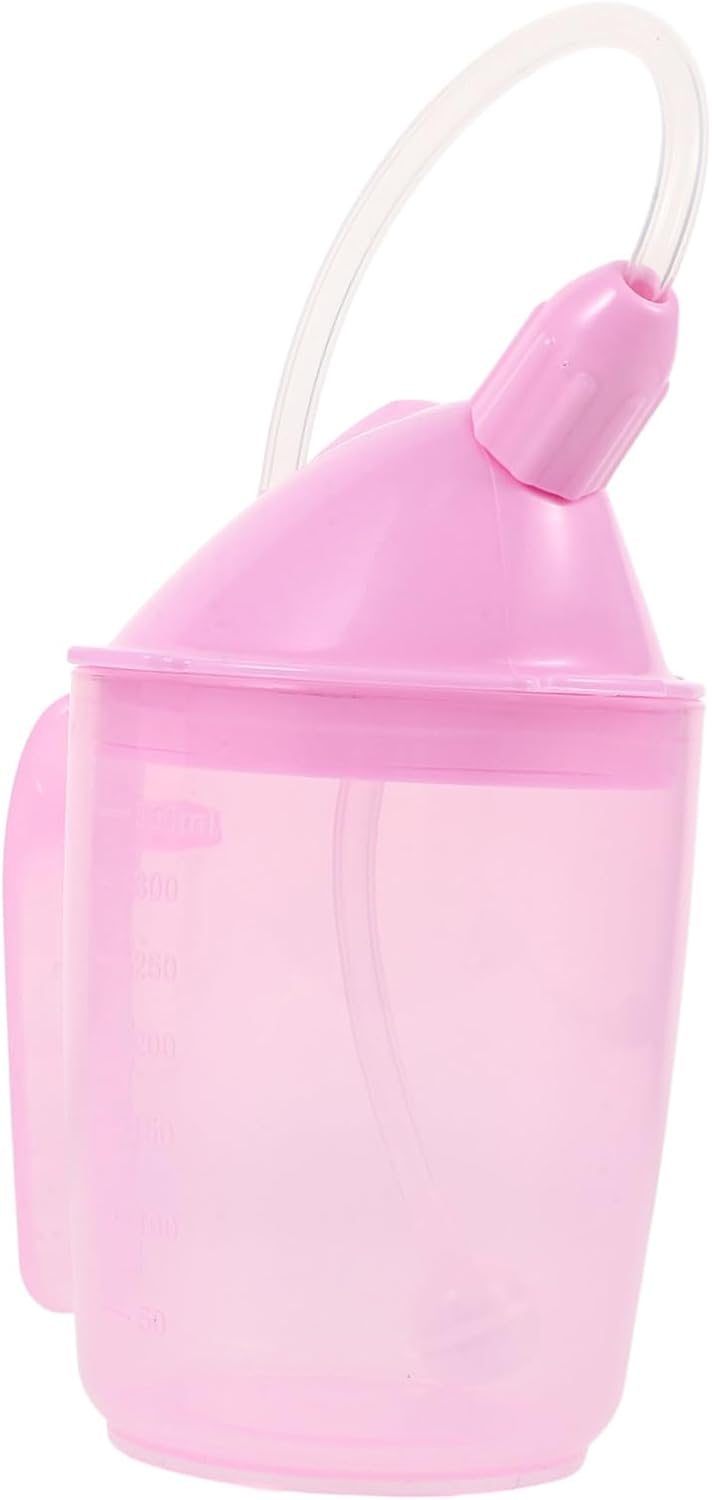Convalescent Feeding Cup for Elderly and Disabled Leak Liquid Straw Ergonomic Design for Comfortable Drinking for Bedridden Patients and Pregnant Women