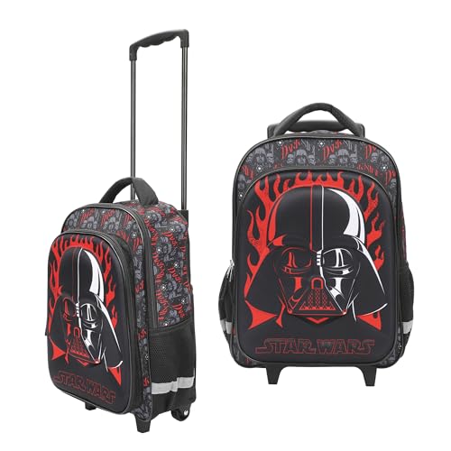 Bioworld Star Wars Darth Vader 16 Rolling Travel Backpack