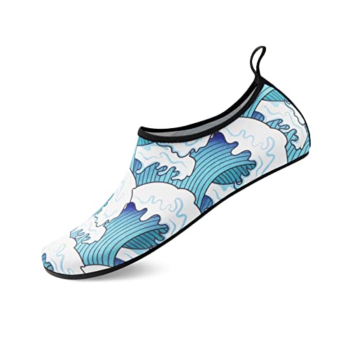 Zapatos acuáticos para niños, mujeres y hombres, de secado rápido, para playa, al aire libre, natación, yoga, deportes, Olas, 5.5-6.5 Women/5-5.5 Men