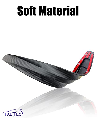 Image of FABTEC Car Bumper Scratch Guard Strong & Durable Bumper Protector /Bumper Guard Compatible with All Cars (Carbon Style) (Black, Set of 4) | Polyvinyl Chloride