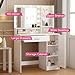 Palimder Vanity Desk with Mirror and Light, Large Drawer and Three Level Storage Dresser, 3 Lighting Modes Adjustable Brightness, Bedroom Dressing Table (White)
