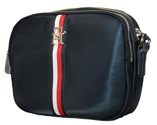 Tommy Hilfiger Carteira feminina Poppy Nylon Cossbody, Azul marino, One Size