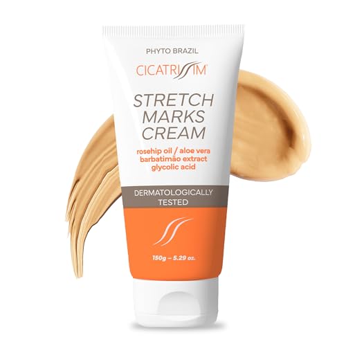 Cicatrissim Stretch Mark Cream for Red and White Striae - Softens Stretch Marks, Evens Skin Tone, and Firms Skin - All Skin Types - 150g