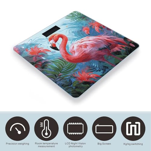 Báscula digital para baño con diseño Flamingo miniatura 3