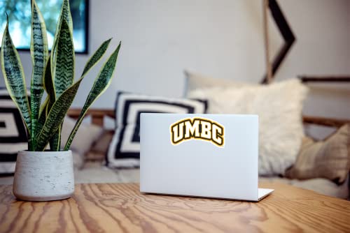 Image of University of Maryland Baltimore County Golden Retrievers Arched UMBC Weatherproof Vinyl Sticker Car Decal from Nudge Printing