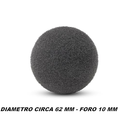 WIKISTORE PROFESSIONELLER WINDSCHUTZSCHWAMM FÜR SCHALLPEGELMESSER, Windschutzschwamm Durchmesser ca. 62 mm/Innenloch 10 mm, Optimale Schutz für präzise Audio-Messungen