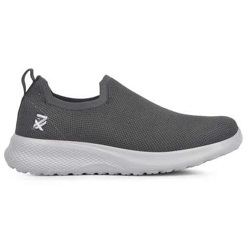 Image of Liberty Leap7x GHD-89E Men Sports Walking Shoes - Black & Grey | Comfortable and Durable Slip-On Closure - Suitable for Non-Lacing Running, Gym, Jogging and Outdoor Shoes for Man - Cushioned Footbed