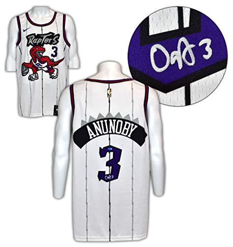 OG Anunoby Toronto Raptors Signed Retro Dino Nike Swingman Basketball Jersey